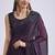 Purple satin silk elegant designer saree with sequin sleek design