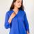 Blue solid cotton Kurta set