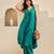 Green solid cotton Kurta set
