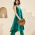 Green solid cotton Kurta set