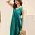 Green solid cotton Kurta set