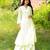 Cream solid cotton Kurta set