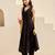 Black solid cotton Kurta set