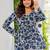 Womens white self design cotton fabric kurtis 3/4 sleeves v-neck