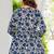 Womens white self design cotton fabric kurtis 3/4 sleeves v-neck