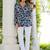 Womens white self design cotton fabric kurtis 3/4 sleeves v-neck