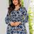 Womens white self design cotton fabric kurtis 3/4 sleeves v-neck