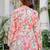 Womens off white self design cotton fabric kurtis 3/4 sleeves v-neck