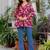 Womens maroon self design cotton fabric kurtis 3/4 sleeves v-neck