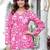 Womens pink self design cotton fabric kurtis 3/4 sleeves v-neck