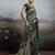 women woven kanjivaram silk blend saree with blouse piece 