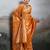 women woven kanjivaram silk blend saree with blouse piece 