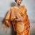women woven kanjivaram silk blend saree with blouse piece 
