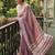 pink linen saree for women festive wear elegant ethnic wedding saree