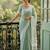 mehendi green linen saree for women festive wear elegant 
