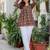 Womens multi self design cotton fabric kurtis 3/4 sleeves v-neck