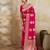 rani pink banarasi soft silk blend saree for women 