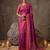 magenta soft silk blend saree for women with red blouse 