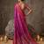 magenta soft silk blend saree for women with red blouse 