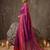 magenta soft silk blend saree for women with red blouse 