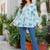 Womens white self design cotton fabric kurtis 3/4 sleeves v-neck