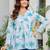 Womens white self design cotton fabric kurtis 3/4 sleeves v-neck