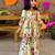 Multicolor printed chanderi sharara set