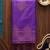 violet soft silk blend saree for women with blue blouse 