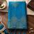 sky blue soft silk blend saree for women with blue blouse 