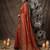 rust soft silk blend saree for women with rust blouse 