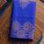 royal blue soft silk blend saree for women with blue blouse 