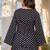 Womens black self design cotton fabric kurtis 3/4 sleeves v-neck