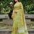 women linen saree with  embroidery and tassel pallu