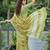 women linen saree with  embroidery and tassel pallu