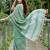women linen saree with  embroidery and tassel pallu