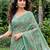 women linen saree with  embroidery and tassel pallu