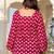 Womens maroon self design cotton fabric kurtis 3/4 sleeves square neck