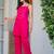 Womens pink self design cotton fabric co-ords sleeveless square neck
