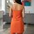 Womens rush self design cotton fabric co-ords sleeveless square neck