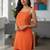 Womens rush self design cotton fabric co-ords sleeveless square neck