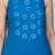 Womens blue self design cotton fabric co-ords sleeveless square neck