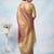 women mauve blue & gold-toned solid tissue silk blend shimmer saree