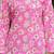 Womens pink self design cotton fabric kurtis 3/4 sleeves square neck