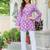 Womens purple self design cotton fabric kurtis 3/4 sleeves square neck