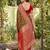 mhendi green pochampalli silk blend saree 