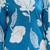 Womens blue self design cotton fabric kurtis 3/4 sleeves square neck