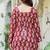 Womens maroon self design cotton fabric kurtis 3/4 sleeves square neck