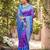 violet pochampalli silk blend saree 