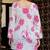 Womens white self design cotton fabric kurtis 3/4 sleeves square neck