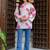 Womens white self design cotton fabric kurtis 3/4 sleeves square neck